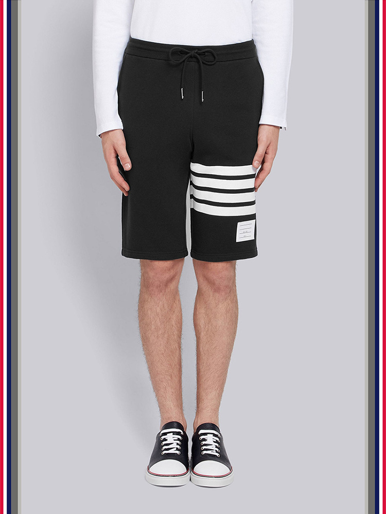 TB teñido teñido cuatro barras rayas moda hombre verano moda pantalones de algodón moda marca pantalones medios pantalones deportivos pantalones casuales hombres pic 18