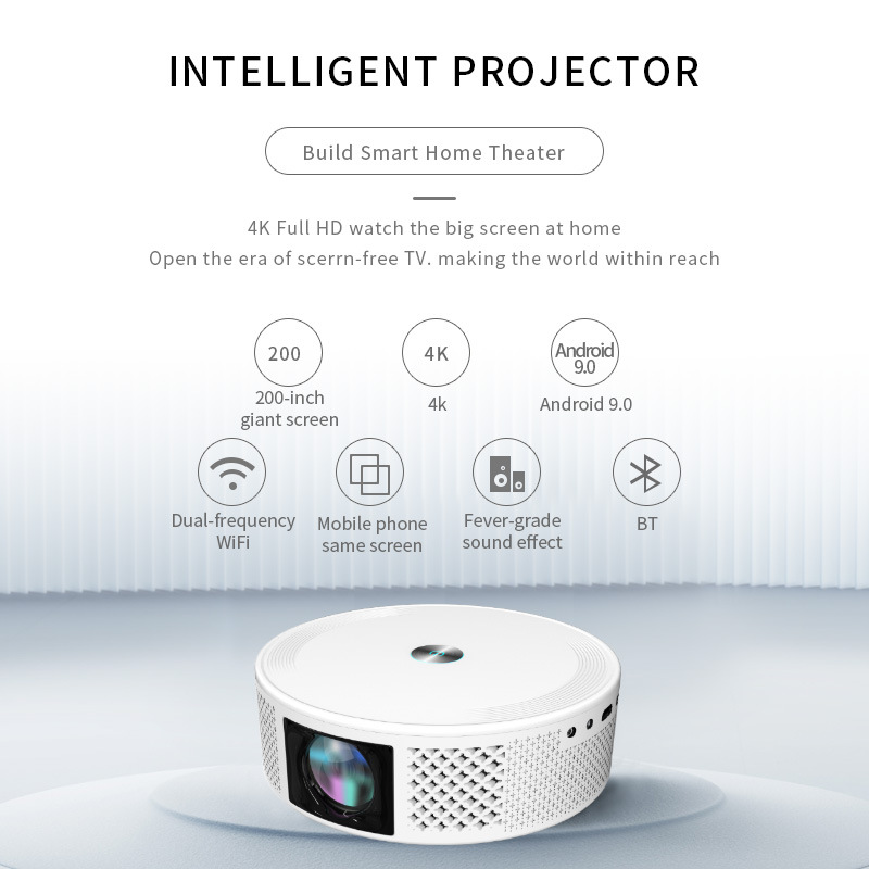 Cross-border Z8 Overseas Android 32G high-definition projector for home use, portable wireless screen projection, mobile phone wifi, home theater pic 10