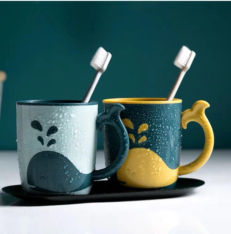 Jinshang Creative Simple Washbasin Cup, Student Mouthwash Cup, Household Brushing Cup, Simple flower Toothpick cup pic 5