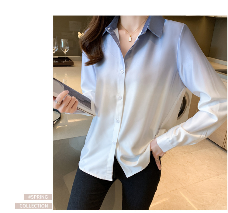 2024秋新款设计感渐变衬衣个性长袖气质百搭宽松显瘦时尚女式衬衫详情30
