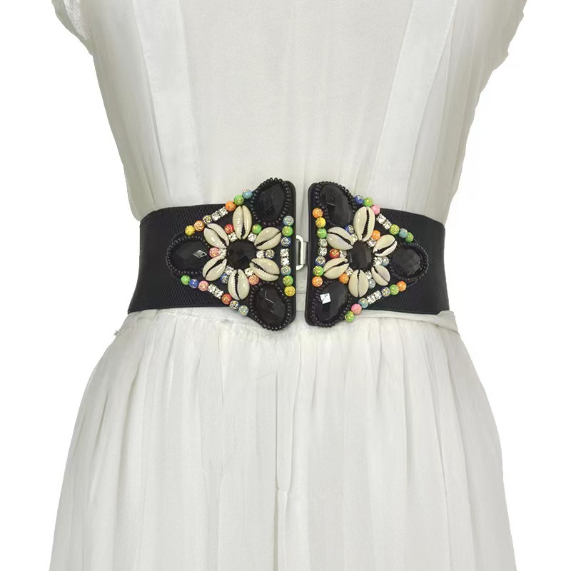 欧美热销彩色米珠串手缝配件diy鞋扣饰品配饰高档鞋花扣腰带装饰详情9