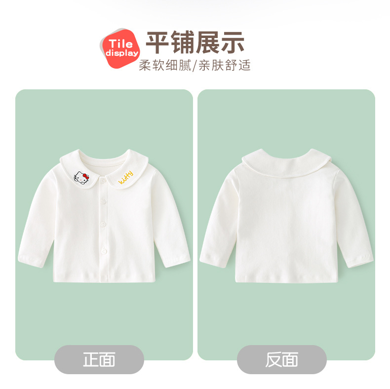 婴儿衣服春装宝宝打底衫翻领儿童卡通长袖衬衫纯棉男女童T恤上衣详情3