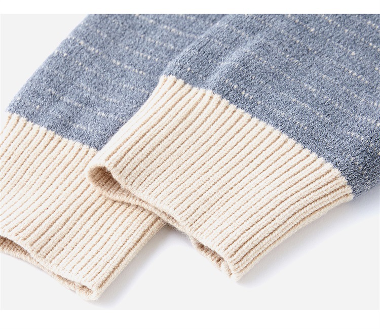 圆领毛衣男士2023新款休闲百搭宽松慵懒风秋冬季加厚潮牌针织衫详情11