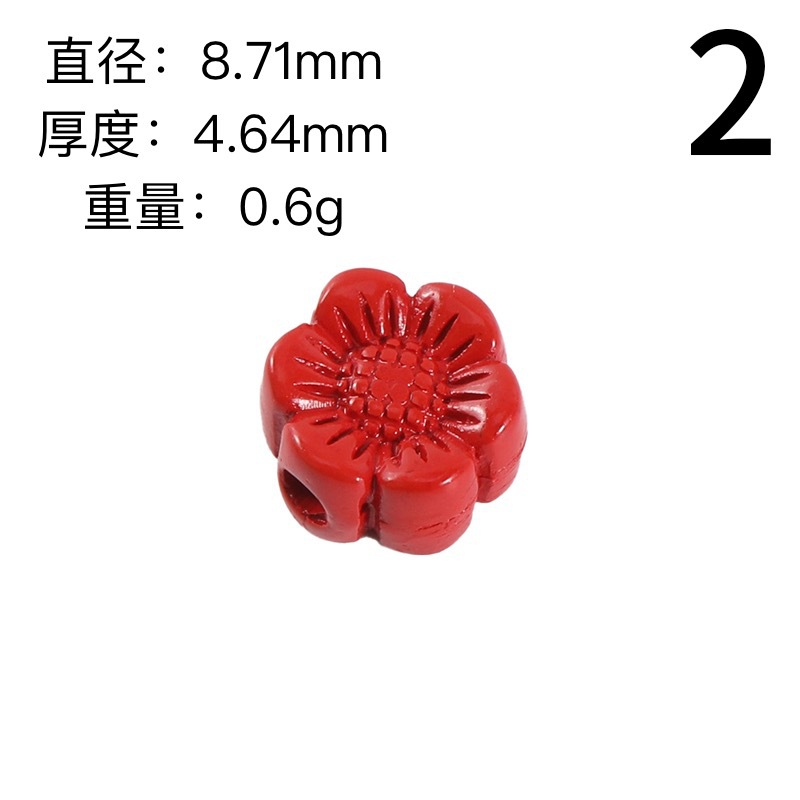 High-content cinnabar bracelet accessories, natural red sand bracelet accessories, diy hand-woven beaded necklace rope, single piece pic 5