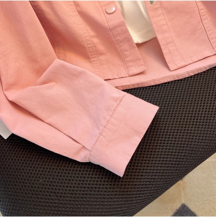 Polo领长袖衬衫女2024春秋新款洋气时尚修身显瘦薄款衬衣外套上衣详情14