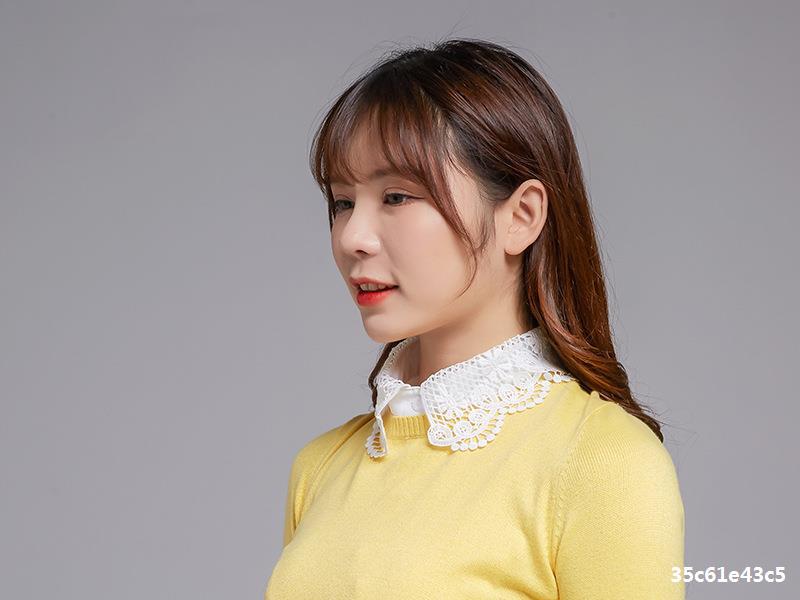 四季百搭假领子女时尚蕾丝刺绣花边装饰衬衫领子女式雪纺假衣领子详情7