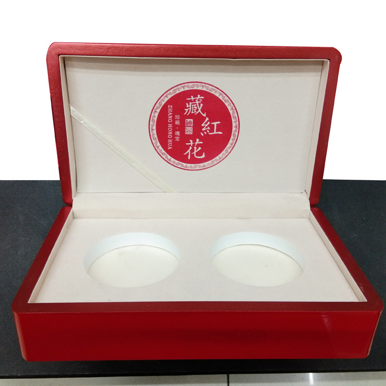 定制中国红包装礼盒 亮光喜庆木盒 藏红花礼品珍藏木盒批发详情8