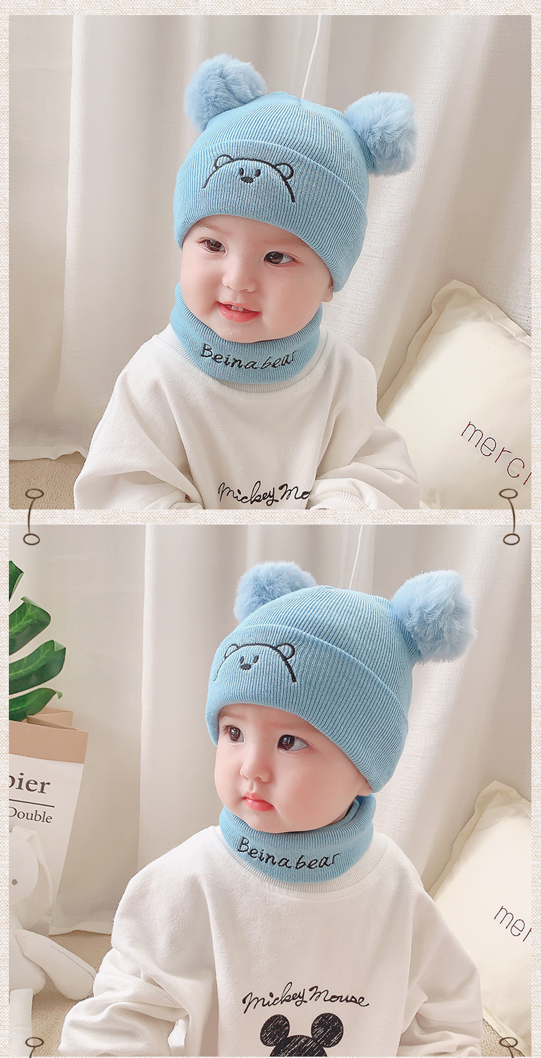 Winter hat, warm hat, baby hat, cap, double ball bear hat, cap pic 8