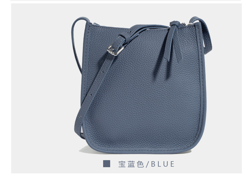 Leather single-shoulder bag for women, versatile and fashionable 2023 Korean small square bag, top layer cowhide ins Korean version crossbody bag, small bag pic 38