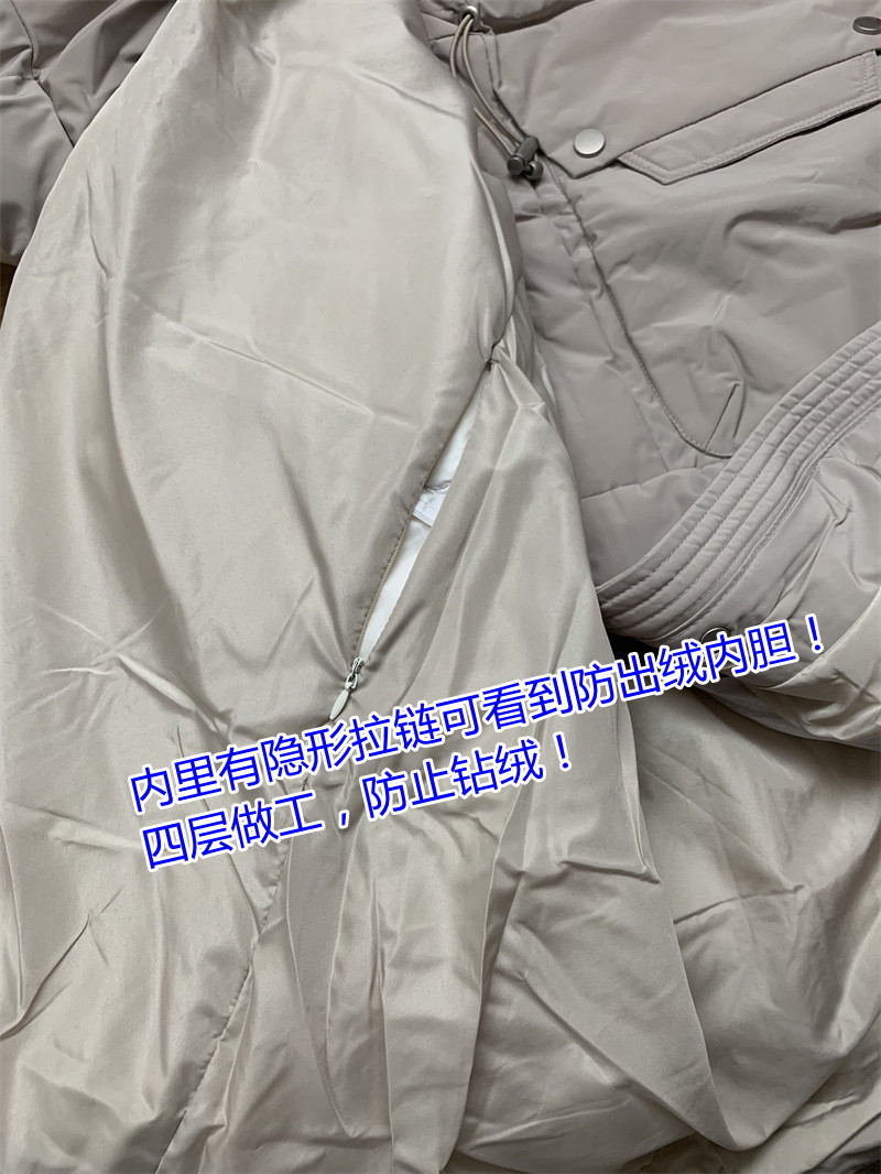 Mid-length goose down jacket for women 2022 new style Korean version knee-length thickened slimming drawstring fashionable warm coat trend pic 22