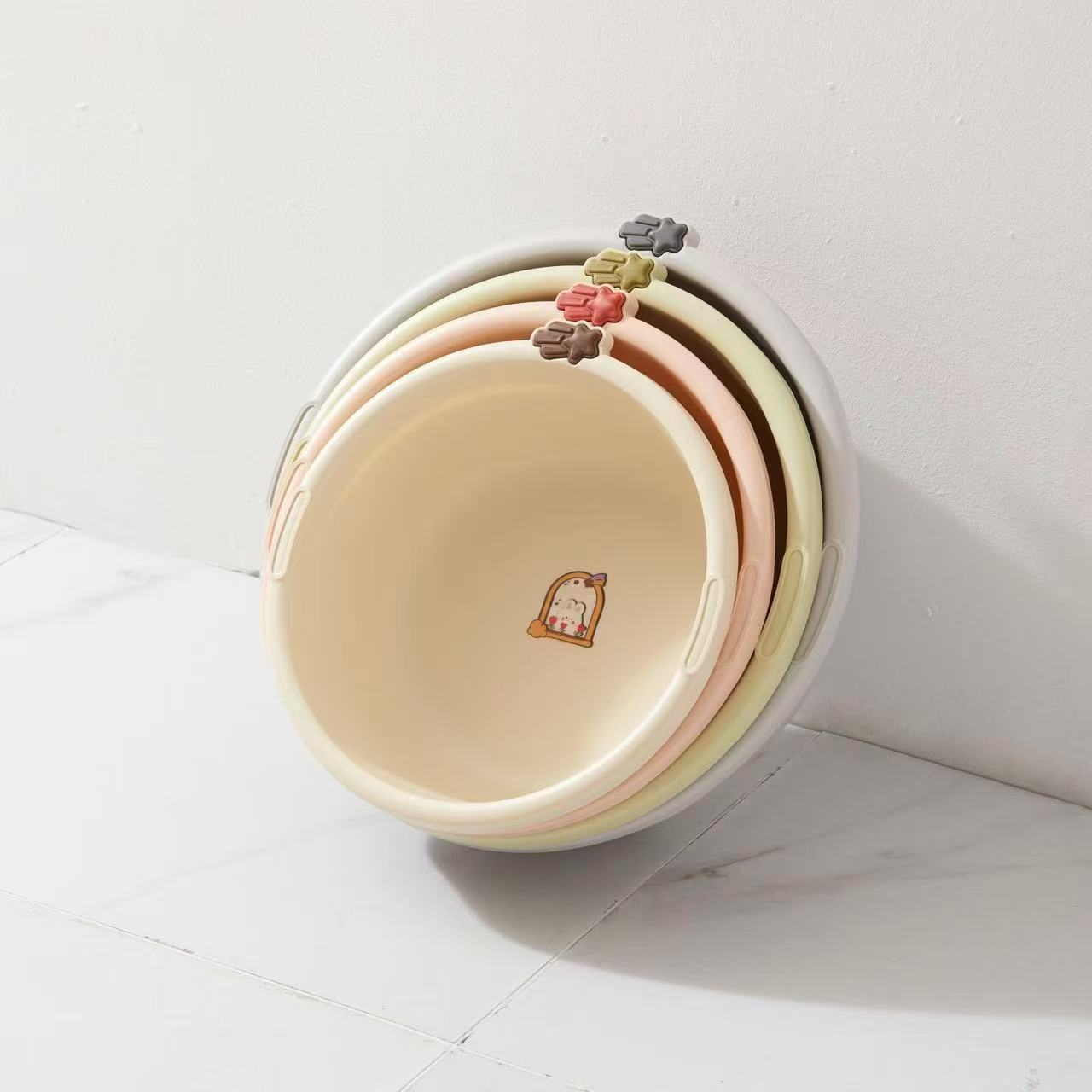 婴儿盆学生宿舍洗衣洗脚盆家用塑料圆型洗脸盆厨房洗菜盆套装详情2