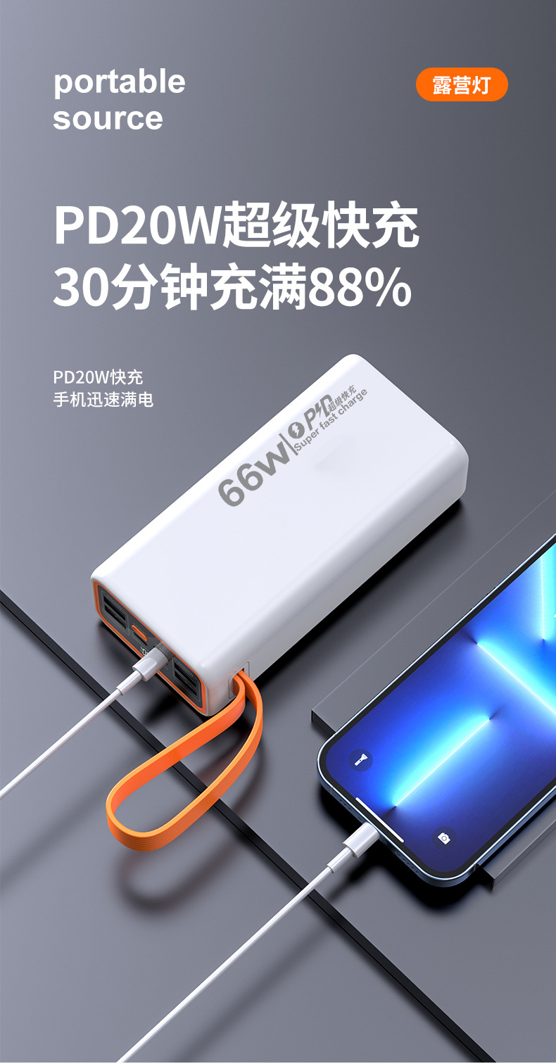 60000 mah POWER BANK PD22.5W flash charging 66W super fast charging Power Bank mobile power bank manufacturer pic 5