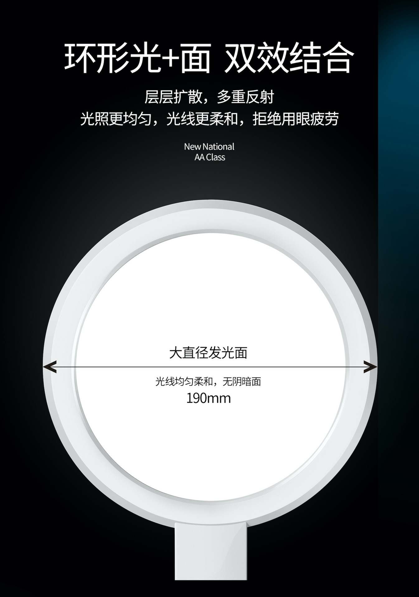 国AA级全光谱LED护眼台灯 手机无线充电 大学生宿舍阅读学习详情4
