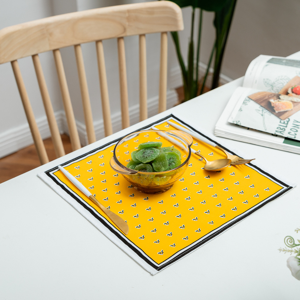 Nordic-style tea towels, placemats, cotton and linen fabric napkins, square home anti-slip napkins, cross-border food background cloth pic 5