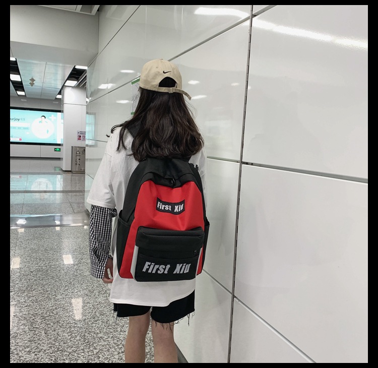 双肩包女2020新款大学生ins风书包韩版原宿ulzzang潮牌百搭背包男详情8