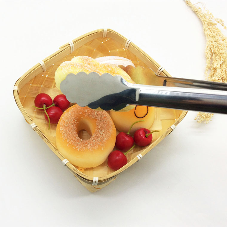 Bread tongs, stainless steel plum blossom bread food tongs, tableware food tongs, steak barbecue tongs pic 6