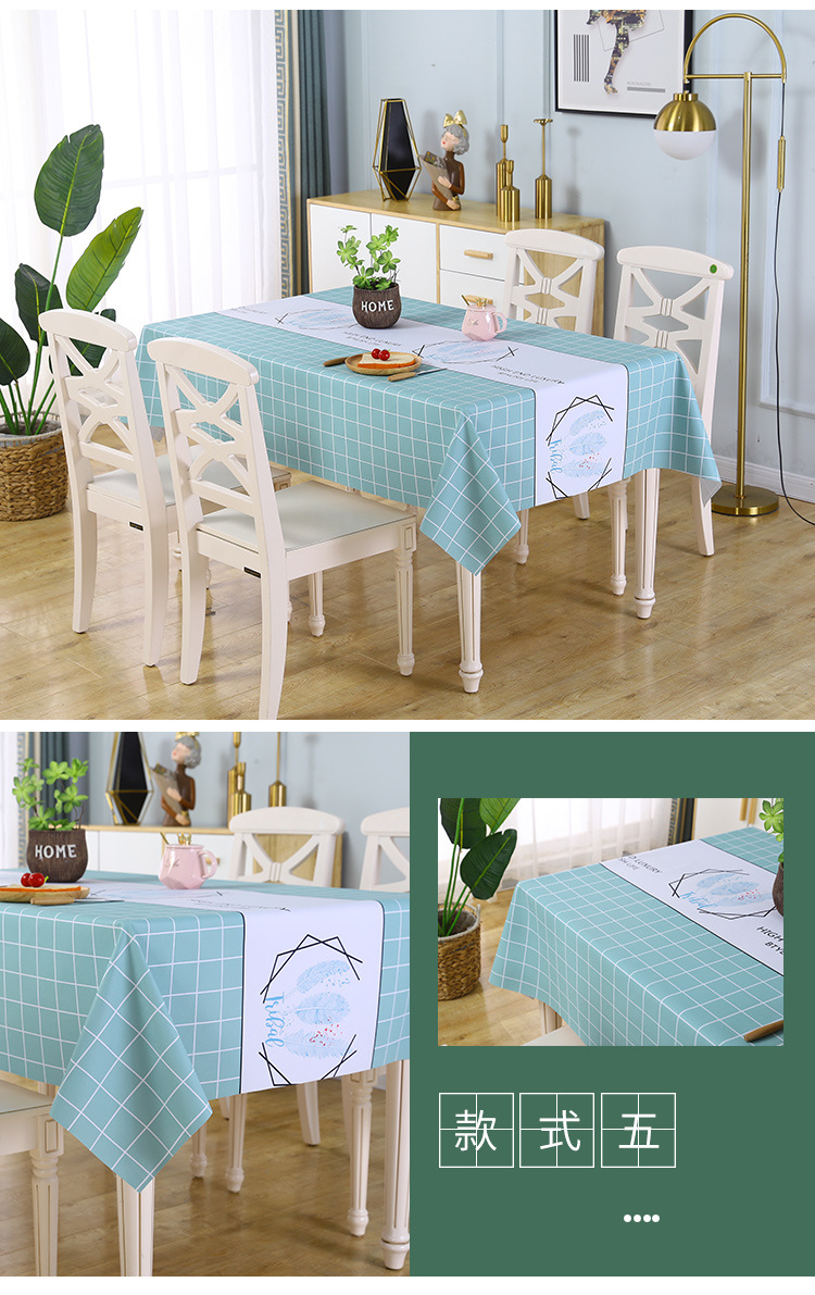 【LOVELY HOME】【 Chi Jia 】 Oil-proof no-wash tablecloth e-commerce Group purchase manufacturer wholesale Thickened and enlarged waterproof and oil-proof tablecloths, kitchen tablecloths, European-style tablecloths, geometric printed tablecloths pic 15