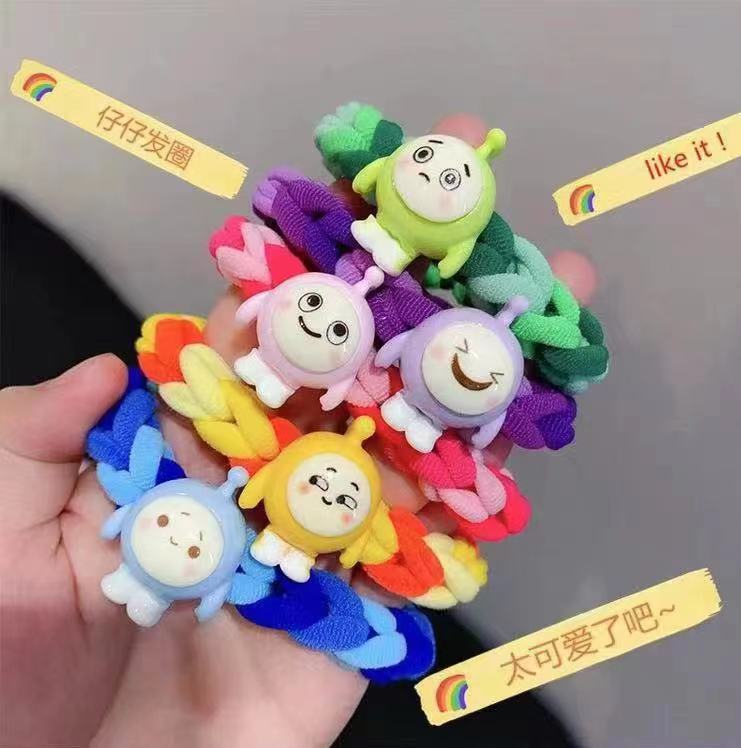 超可爱香肠嘴发圈儿童少女发绳女2023新款高弹力耐用不伤发橡皮筋详情7