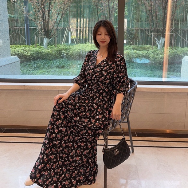 【腰封口袋裙】显瘦棉绸连衣裙法式高级女春夏宽松中长款温柔气质详情6