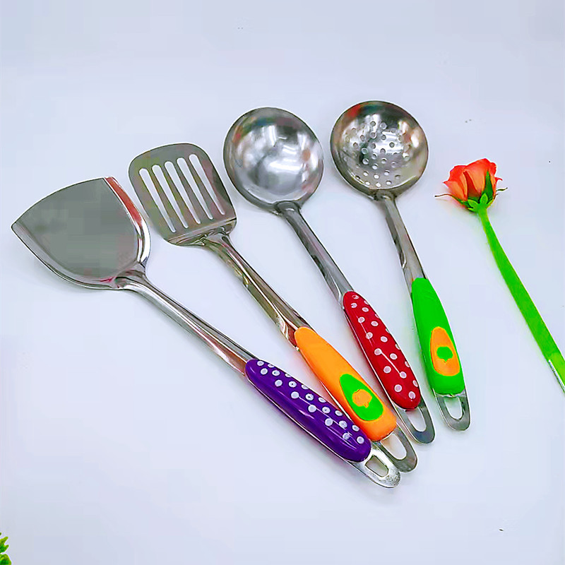 Factory direct sales of large stainless steel soup spoons, large rice spoons, large strainers and spatulas, and wholesale kitchenware pic 5