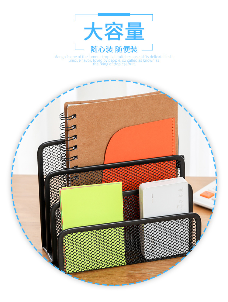 Student creative pen holder, student fashionable stationery, large-capacity multi-functional pen holder, office supplies storage box, simple and elegant pic 3