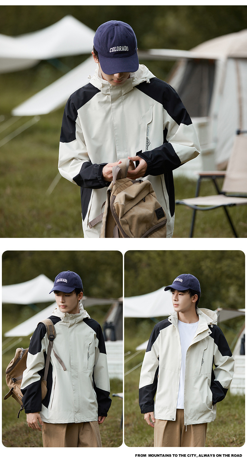 冲锋衣男女户外三合一外套进藏情侣潮牌爬山23新款防风登山服爬山详情19