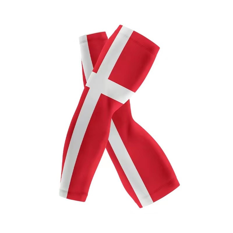 亚马逊热销冰丝旗帜冰袖世界杯足球防晒袖套户外运动遮阳护臂批发详情14