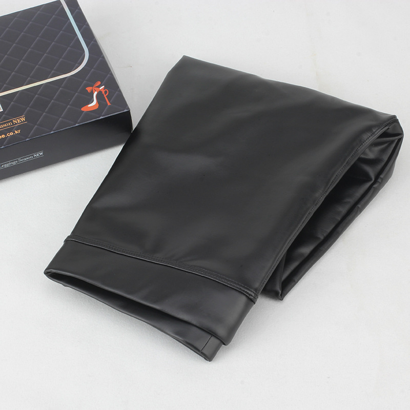 High-elastic magic slimming pu leather pants, fleece anti-cracking, hip-lifting, warm and elastic leggings pic 3