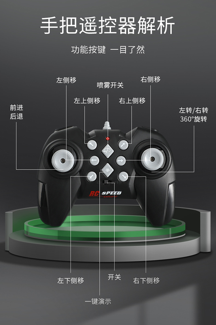 2.4G遥控车F1喷雾音乐赛车儿童特技漂移灯光音乐四驱车玩具礼物详情18