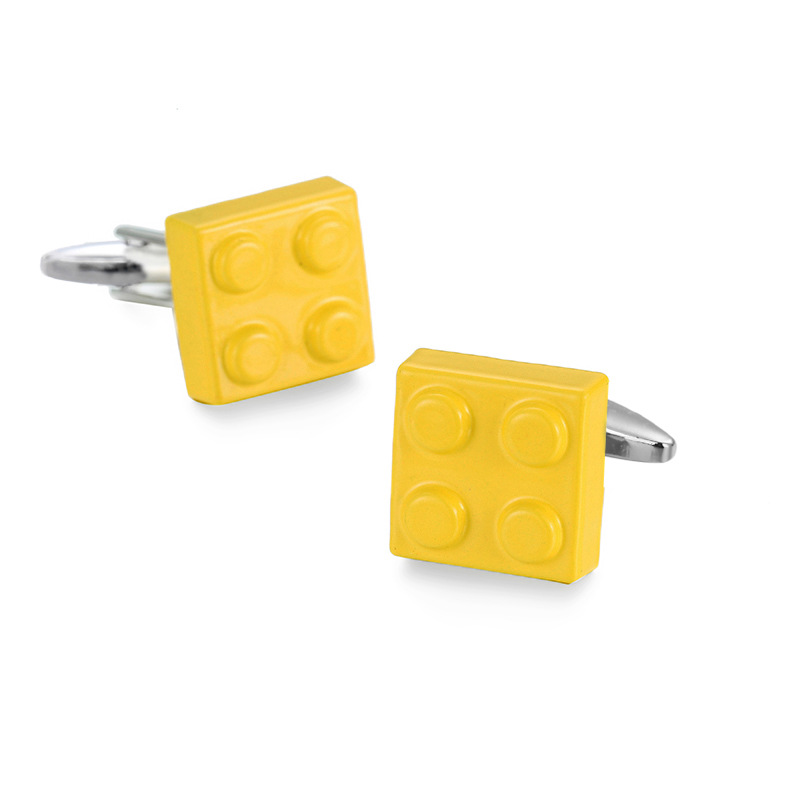 帧萌袖扣高品质纯铜玫瑰花四叶草积木纽扣商务男法式衬衫袖扣袖钉详情24