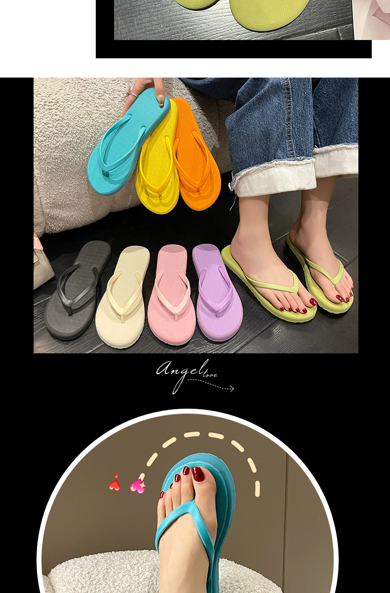 工厂批发高级感简约人字拖女夏季新款外穿纯色夹脚海边沙滩凉拖鞋详情9