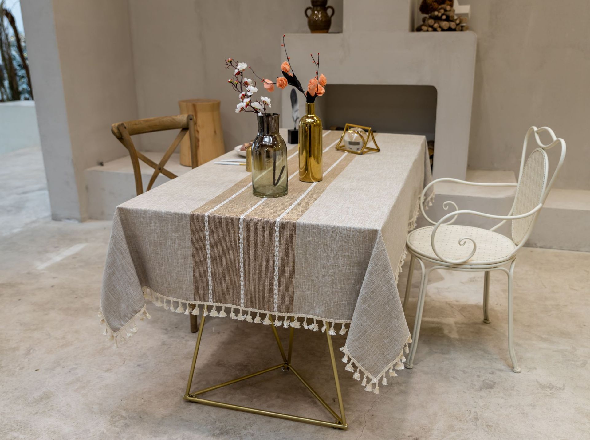 Cross-border home textile cotton and linen embroidered tablecloth, party dust-proof, Christmas festival, kitchen, banquet and gathering bestseller tablecloth pic 29