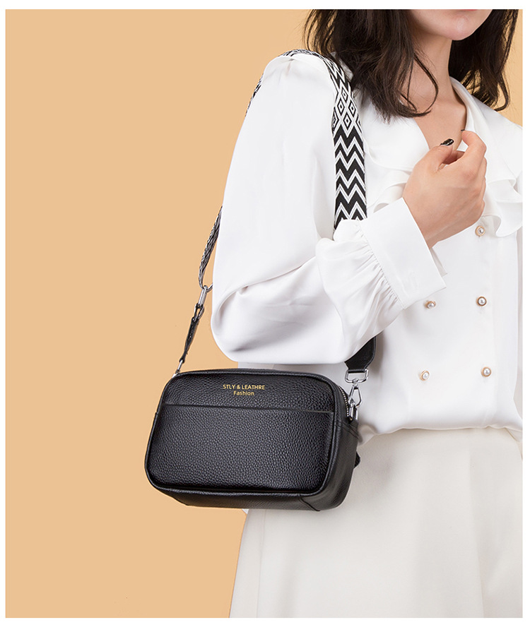 跨境真皮女包单肩包斜跨2024新款时尚通勤简约小方包批发bags详情17