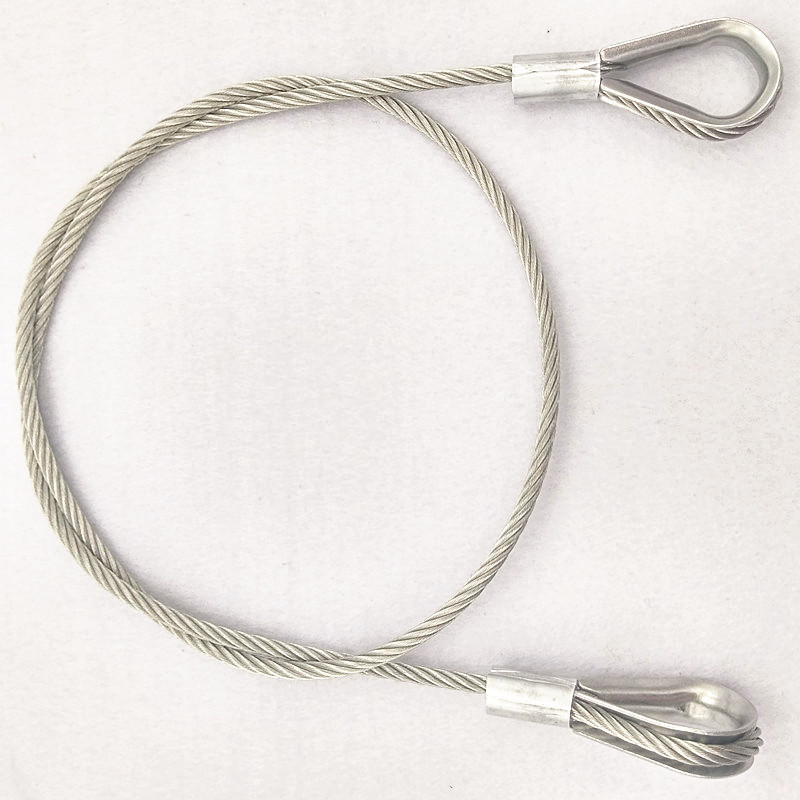 Direct supply of stainless steel wire rope crimped chicken heart ring cable connection line with anti-corrosion crimped joint at both ends pic 3