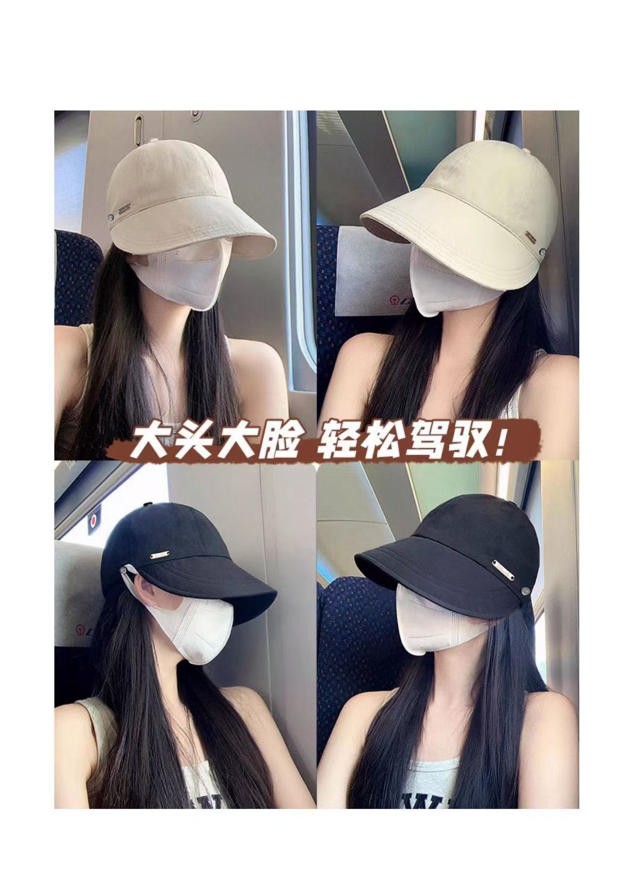 赵露思同款帽子女春秋防晒渔夫帽显脸小太阳帽防紫外线遮阳鸭舌帽详情8