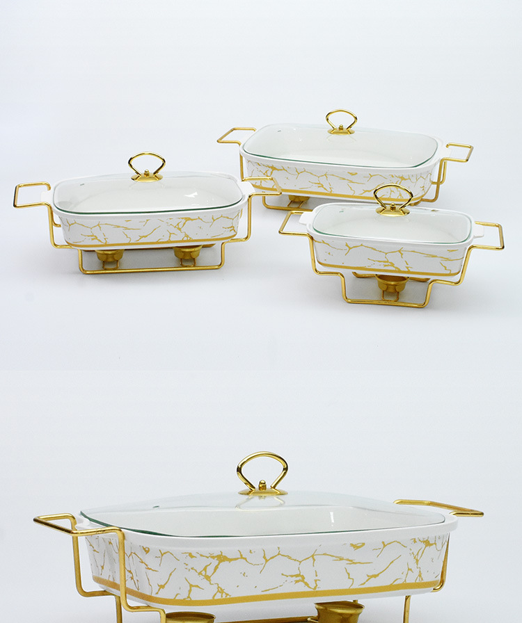 Cross-border supply ceramic alcohol stove, restaurant food heating container, square alcohol hot pot ceramic buffet stove, self-service fast food stove, alcohol hot pot, alcohol stove, restaurant buffet store portable alcohol hot pot stove pic 1