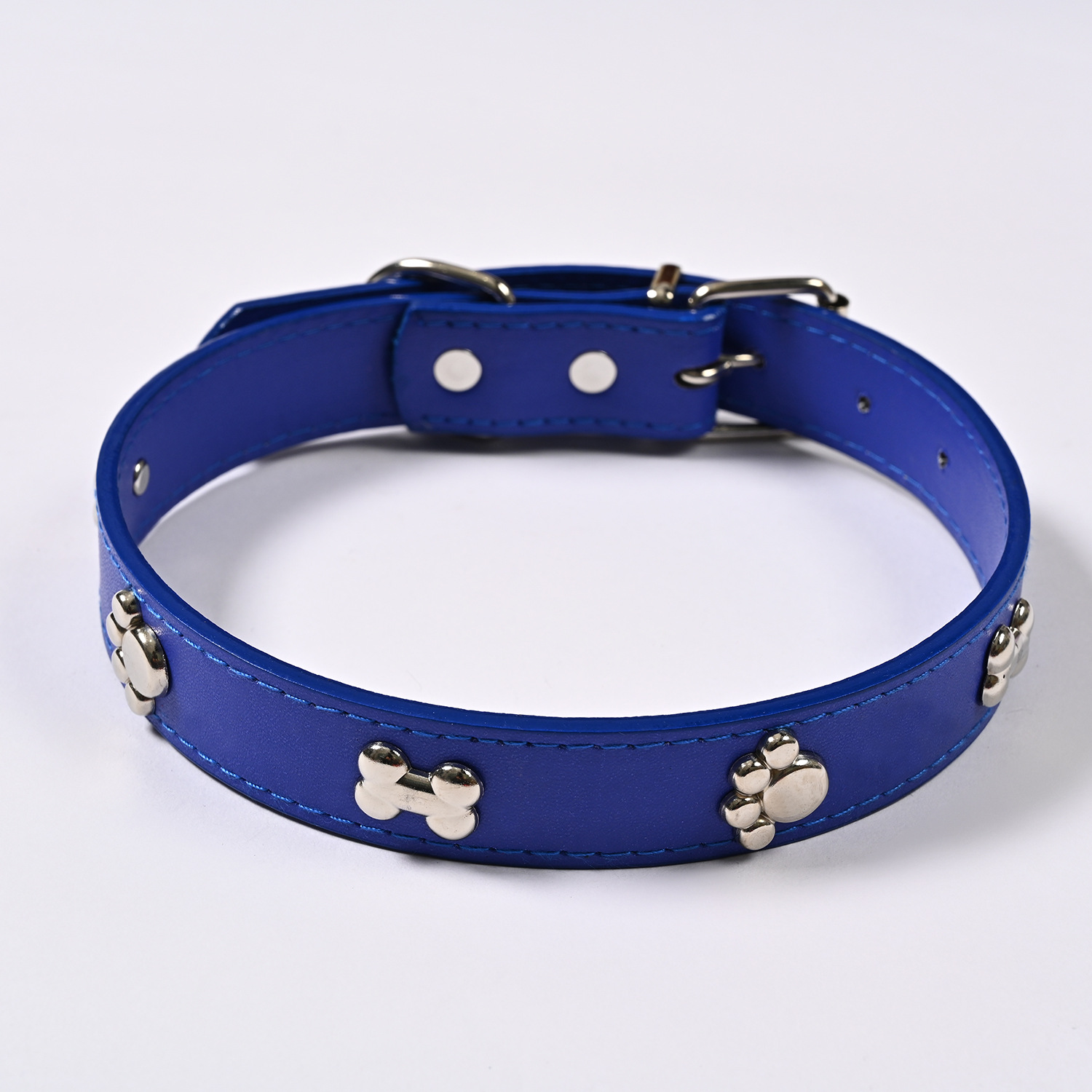 Wholesale of PU leather dog collars, fashionable and durable, adjustable small, medium and large dog neck and collar pet supplies pic 9