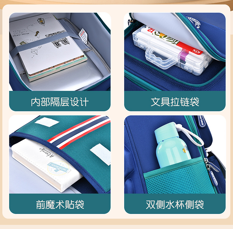 新款托比熊小学生书包1至6年级男女儿童双肩包耐磨减负大容量印字详情9