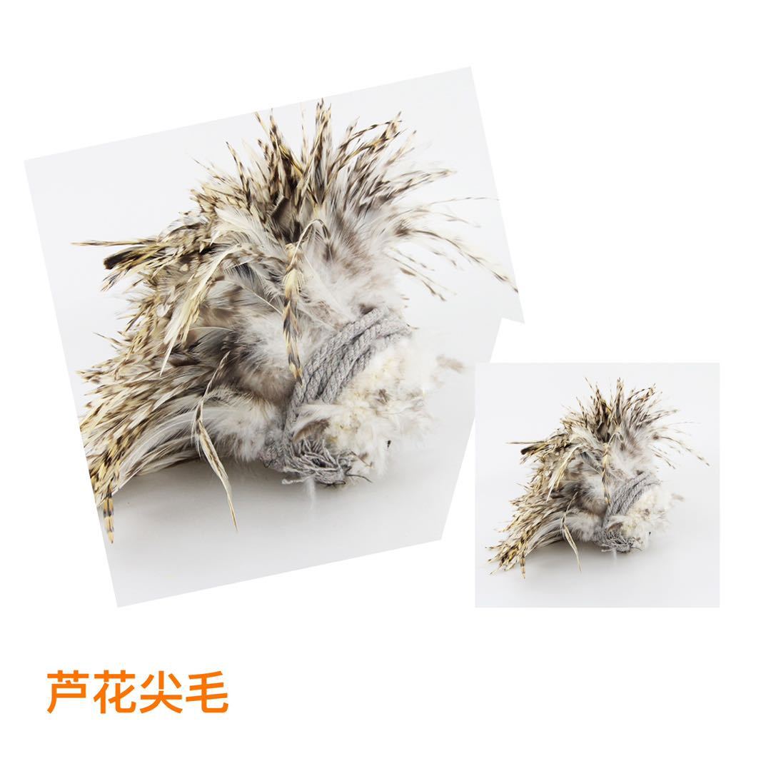 The manufacturer supplies green reed flower chicken feather handmade diy accessories, dreamcatchers, clothing feather accessories, and reed flower pointed-neck feathers pic 16