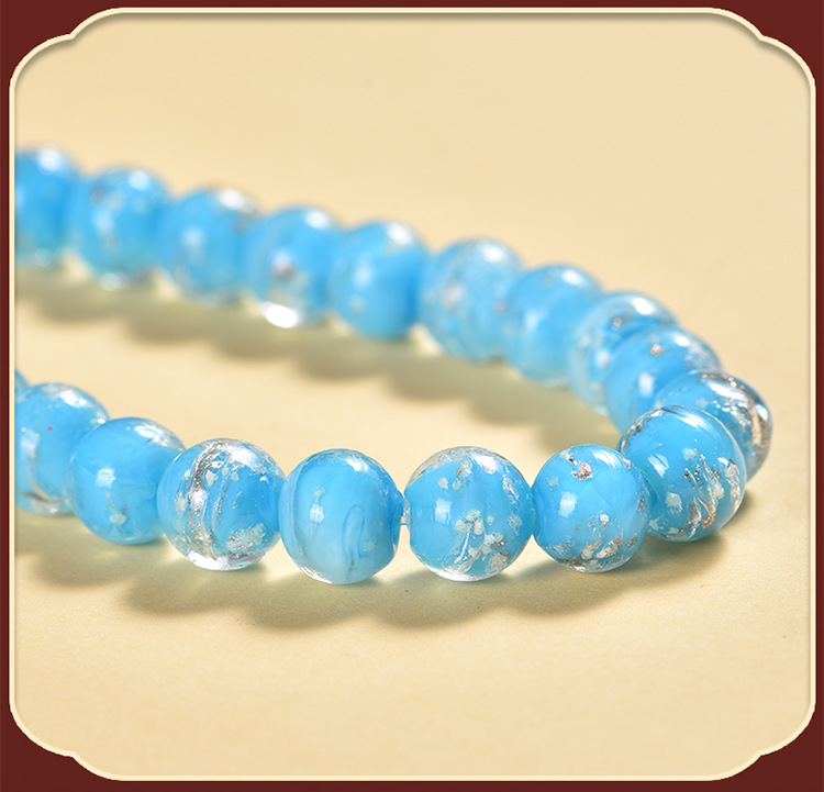 金沙夜光琉璃珠 DIY手链配饰 散珠圆珠荧光串珠 手工制作材料夜光饰品 毛巾赠送详情20