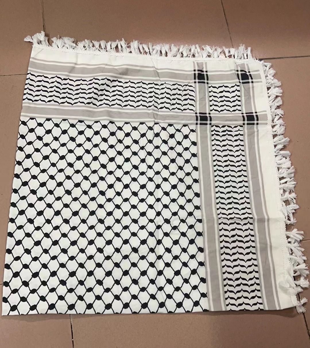 新款四面流苏阿拉伯头巾方巾战术头巾户外穆斯林装饰跨境亚马逊详情17