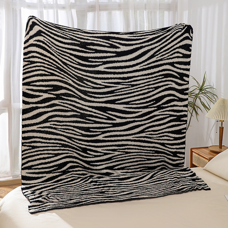 美式万圣节节日幽灵图案盖毯半边绒针织提花毯子保暖加厚毛毯批发详情3