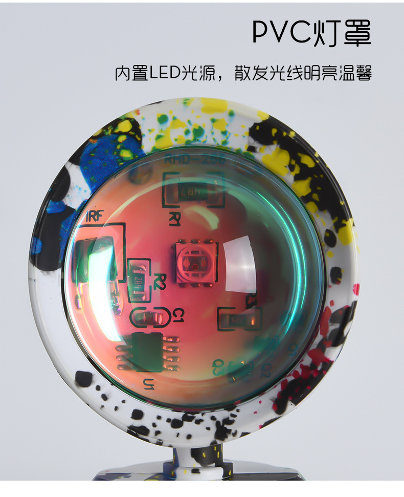 网红爆款日落夕阳灯机器人宇航员氛围灯ins彩虹落日夕阳灯小夜灯详情23
