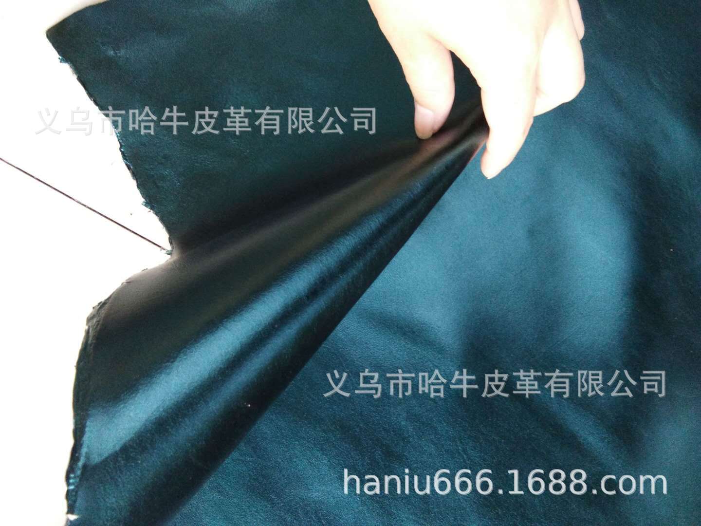 Hainiu genuine leather top layer dark green custom-made model, thickness 1.0-1.2, color thickness can all be customized pic 7
