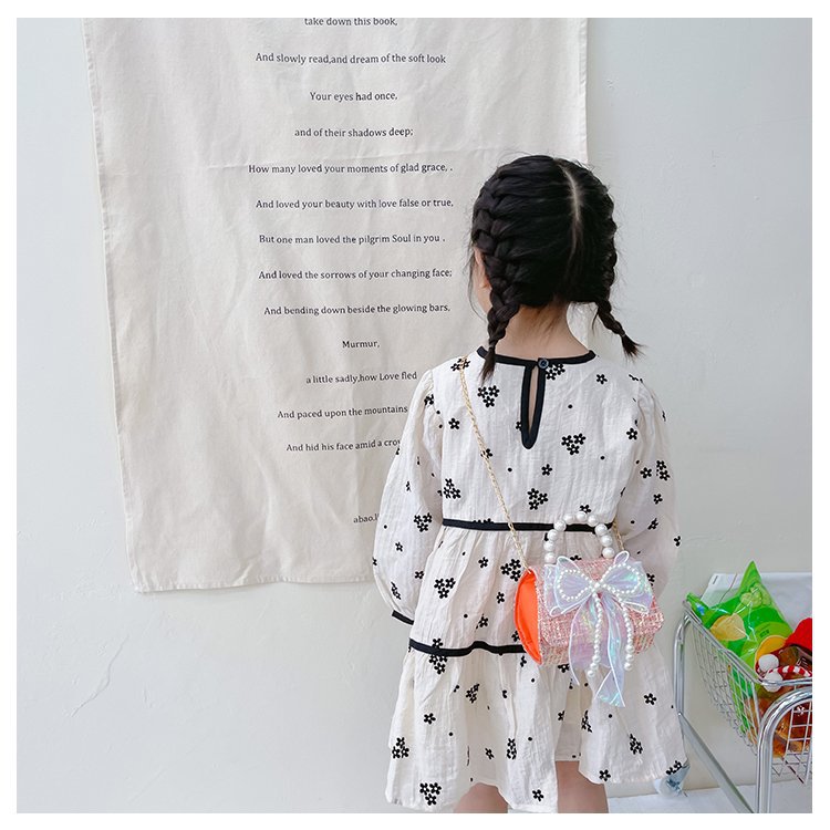 可爱女童斜挎包小香风时尚儿童手提斜背包包公主淑女珍珠包单肩包详情56