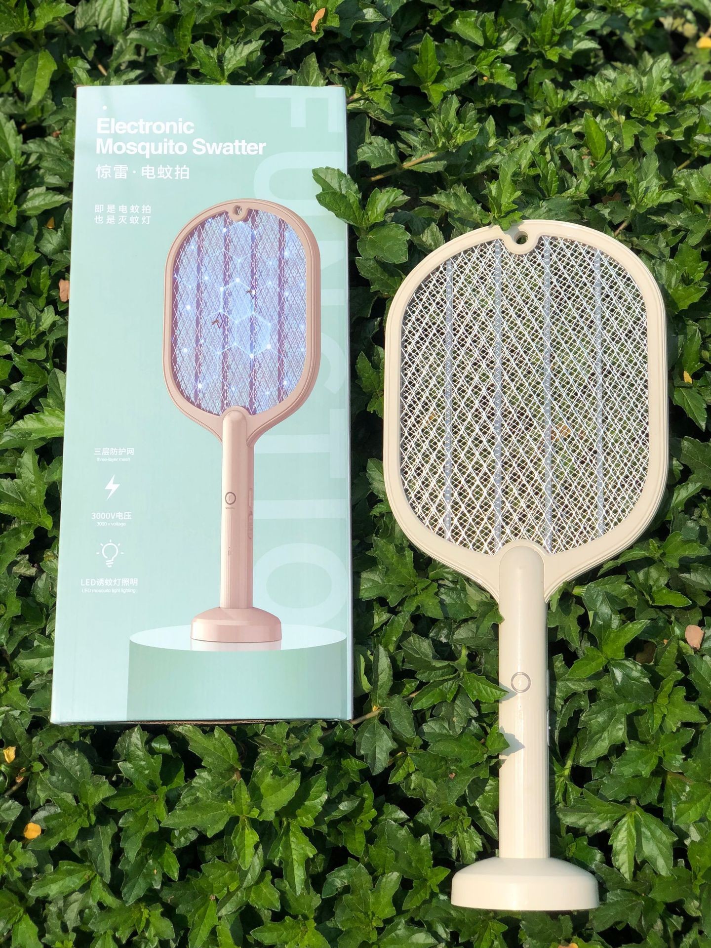 2022 Creative Folding Mosquito Swatter 2-in-1 Purple Light USB Charging Mosquito Killer, Indoor and Outdoor Silent Mosquito Swatter pic 68