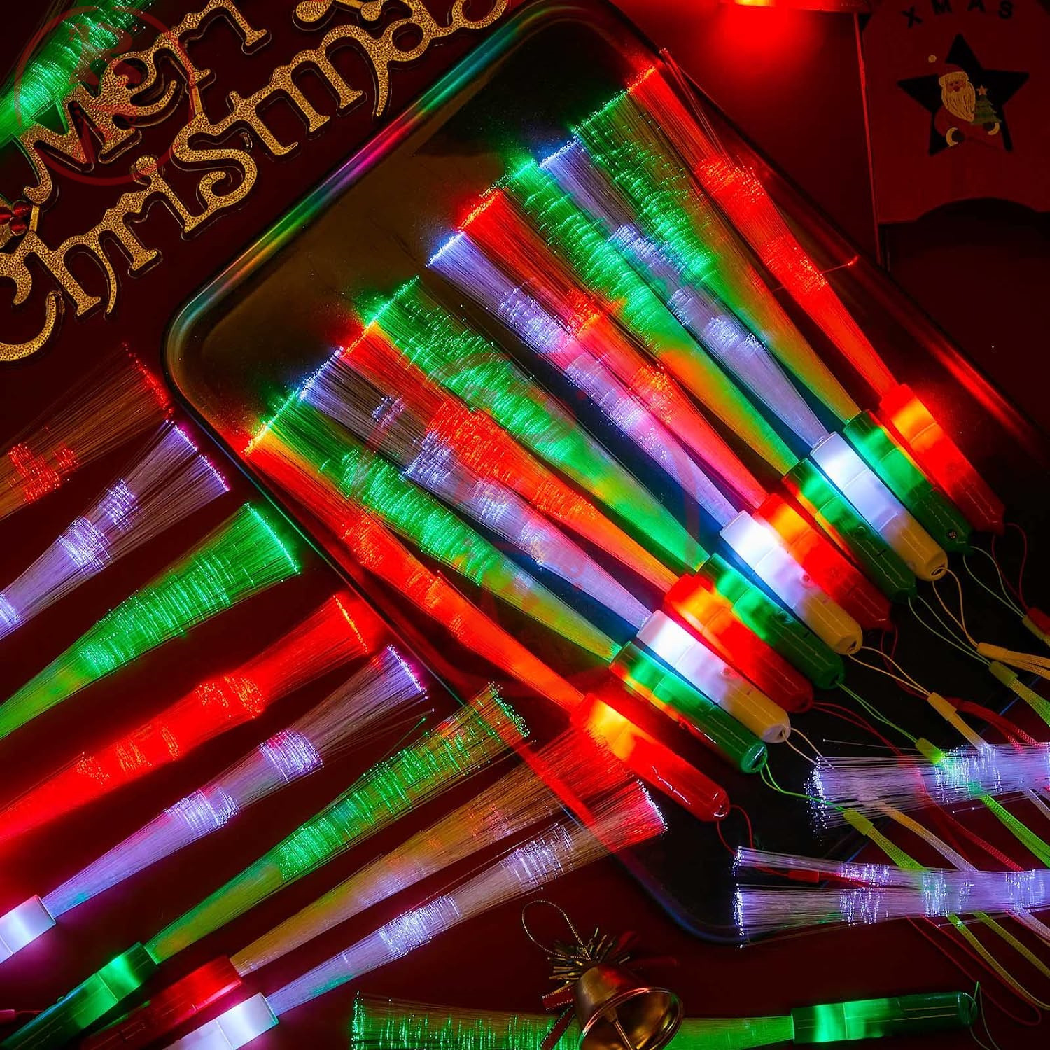 Colored optical fiber fluorescent sticks, led bars, festival parties, wedding props, concert led light-emitting optical fiber sticks pic 12