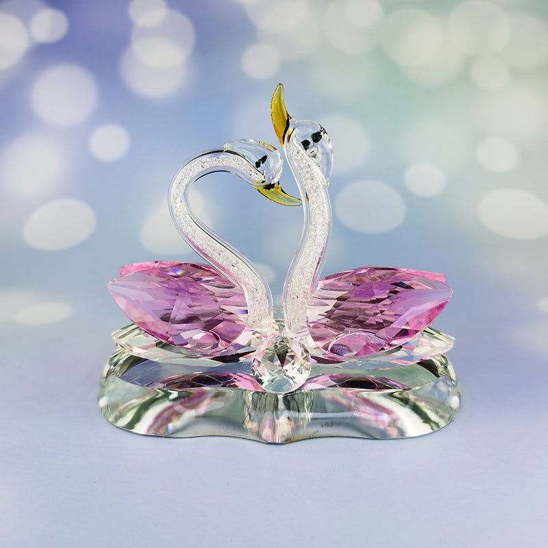 Crystal Swan Car Perfume Seat, heart-shaped romantic starry sky, brilliant pink swan, elegant and exquisite car decoration for ladies pic 18