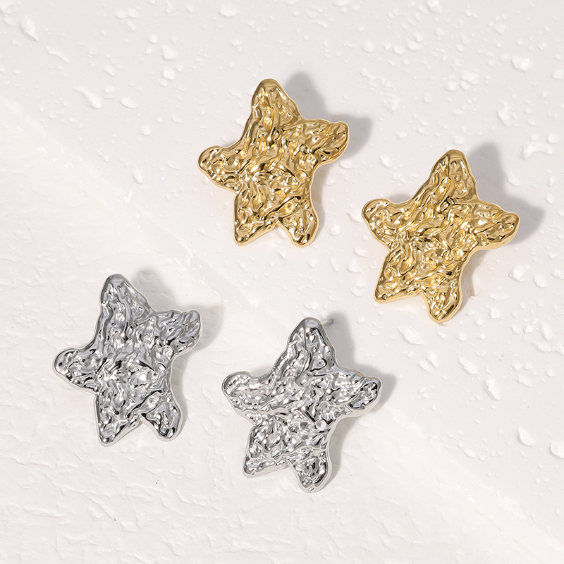 跨境欧美钛钢耳钉女不掉色简约高级感冷淡风耳饰金属感不锈钢耳钉详情15