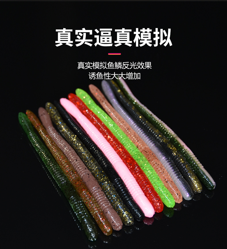 Donglejian Soft Bait Series Noodle Worm DCL4.5 Bionic artificial Bait for sea fishing, freshwater lure fish bait and fishing gear for fishing pic 9